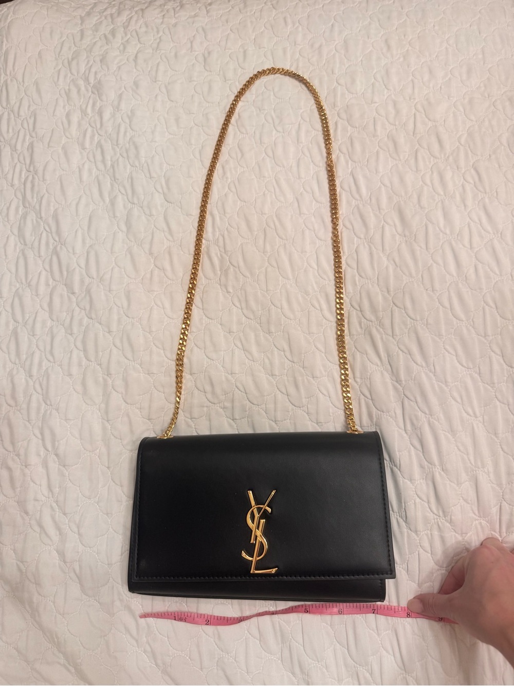 Cute Leather Shoulder Bag with Gold - Picture 8 of 12